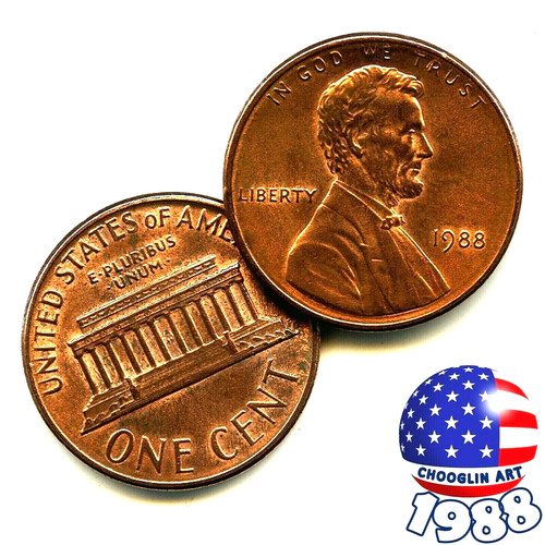 Eine usa 1988 one cent - 1988,