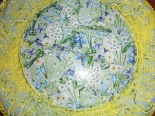 Zierteller gelb Deko Decoupage