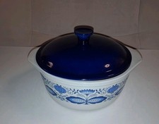 DDR Freiberg Cordoflam Zwiebelmuster Schüssel, Topf, Auflaufform Deckel ofenfest