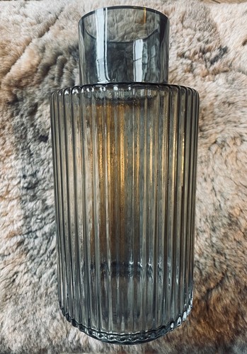 Vase glas grau art déco - grau,