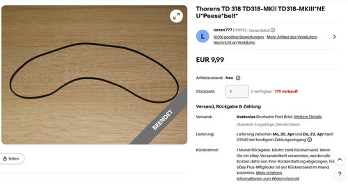 Thorens 318 td318 mkii - 318, td318-mkii