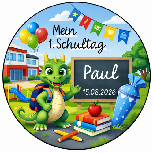 Schulanfang tortenaufleger - schulanfang,