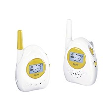 Beurer BY 84 Babyphone Pegelanzeige 800m Reichweite Akku, Eco Mode weiss-gelb