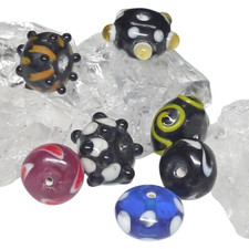 Auswahl Glasperlen Augenperlen