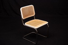 Thonet Freischwinger Stuhl mit Rohrgeflecht original 80er Jahre 6 Stück zusammen