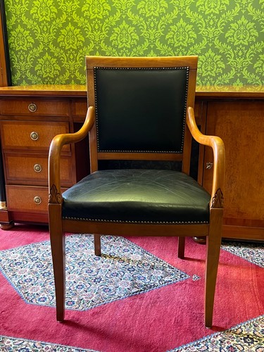 Biedermeier sessel leder - biedermeier,