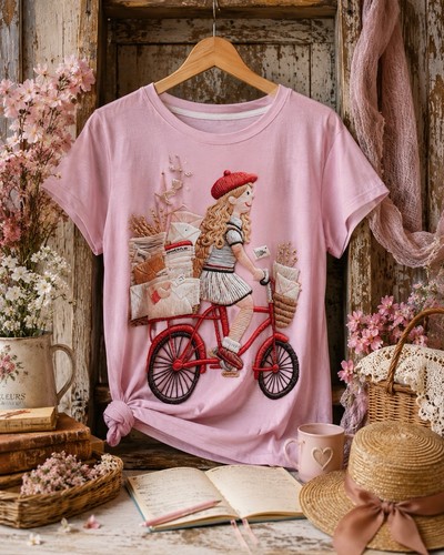Damen shirt rosa - t-shirt,