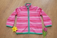 Pink Gestreifte Fleecejacke