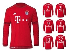 Trikot Kinder Adidas FC Bayern 2015-2016 Home Langarm I Heim FCB + Spielernummer