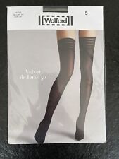 Wolford Velvet de Luxe 50 Stay-Up S small mocca