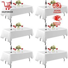 Tischdecke 6er Set Weiß 152 x