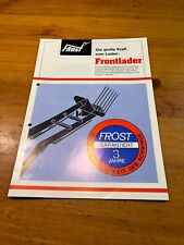 Prospekt Frost Frontlader Traktor Schlepper Brochüre M