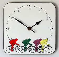 NEU 19cm Fahrrad Wanduhr - Fahrrad Bike Tour de France Weihnachtsgeschenk Papa