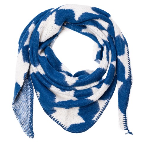 Damen dreieckstuch sterne blau - damen,