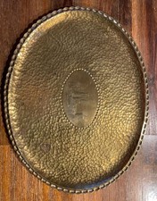 Messing Teller Regensburg 1947, gerizt, ca. 507Gramm, ca27x21cm