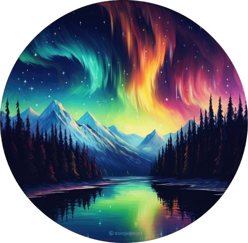 Sticker nordlicht - 3x,