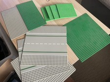 3x LEGO® Bauplatte  32x32 Noppen grau und grün
