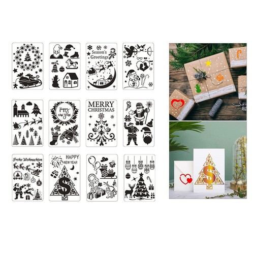 12x weihnachtsschablonen - 12x,