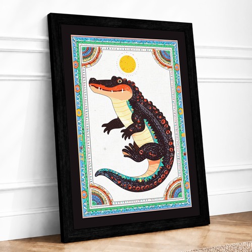 Salamander mit goldener - , sonne
