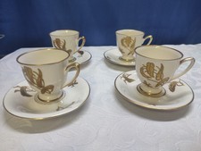 Bavaria Waldershof 4 Mokkatassen,Espressotassen,Unterteller.handarbeit ,bemalt.
