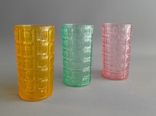 alte Trinkbecher DDR 70er Jahre Mid Century Vintage RETRO bunt Plastik PVC Saft