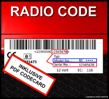 Radio code passend - code, für