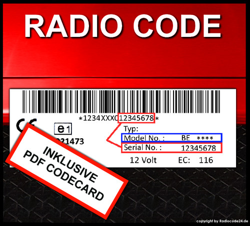 Radio code passend für - code,