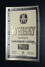 älteres Schnaps Etikett Melde