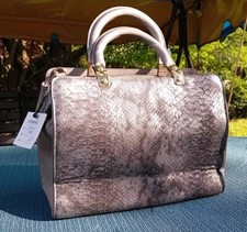 Handtasche damen Silbergrau