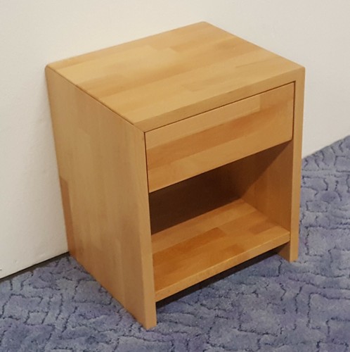 Nachttisch buche massiv - massiv, natur