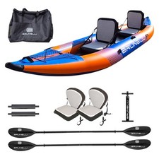 Brunelli 2 Personen Kajak SET aufblasbar Drop-Stitch Kanu Kayak Tour Paddelboot