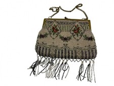 Vintage Perlenbeutel /Tasche 13,5 x 17,5 cm -  Zustand siehe Fotos