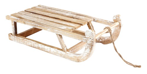 Holz schlitten 50x24x16cm - holz,