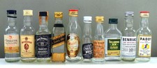 10x leere Whisky - Miniaturen