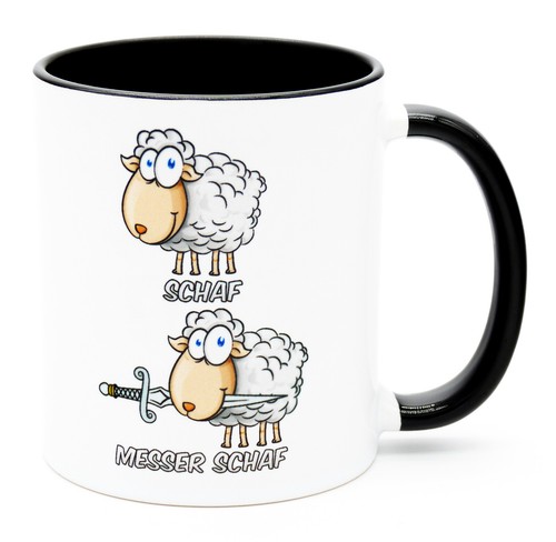 Messer schaf kaffee tasse - messer,