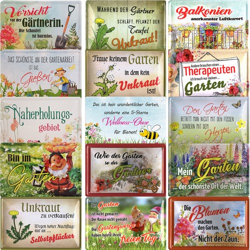 Garten blechschilder spruch - garten,