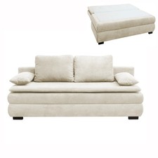 Schlafsofa - creme - mit