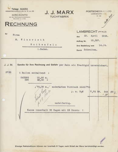 Rechnung lambrecht marx - rechnung,