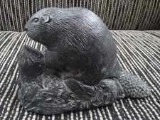 Wolf original skulptur - wolf, biber