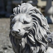 🔶 Löwe Steinfigur Stein Tierfiguren Steinkunst Gartenfiguren Löwen BLACKFORM