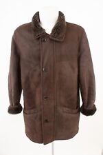 CHRIST Herren Mantel Lammfellmantel Wintermantel Gr. 50 Echtes Leder Braun