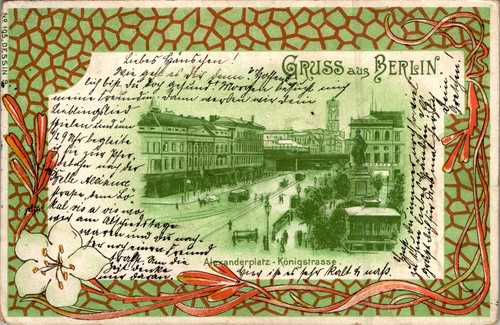 Litho gruss aus berlin - aus,