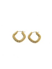 Tropfen Twist Creolen gold 18k