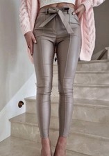 High Waist Kunstleder Optik