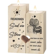 Schöner Holzkerzenhalter für