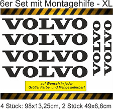 Aufkleber VOLVO Logo Bagger 6er Set + Montagehilfe