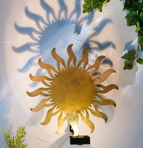 Led solar wandbild sonne - led,