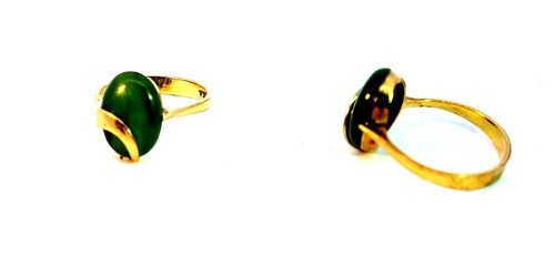 333 gold ring mit - mit, jade,