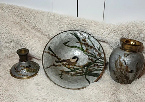 Teiliges messing set schale - 3-teiliges, messing-set:
