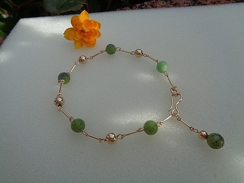 Gold armband edelstein 14k - gold,
